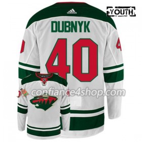 Adidas Maillot de Hockey Minnesota Wild DEVAN DUBNYK 40 Blanc Authentic - Enfant
